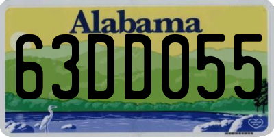 AL license plate 63DD055