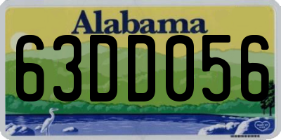 AL license plate 63DD056