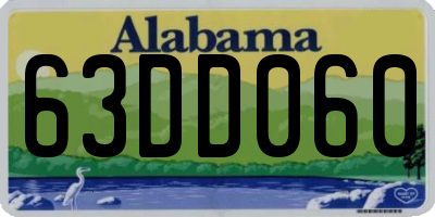 AL license plate 63DD060
