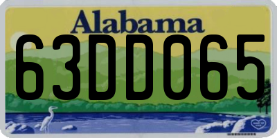 AL license plate 63DD065
