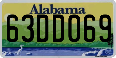 AL license plate 63DD069
