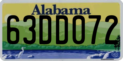 AL license plate 63DD072
