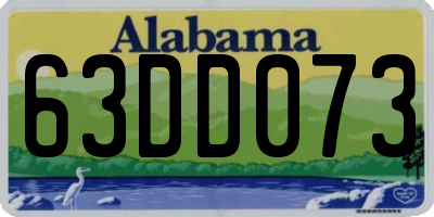 AL license plate 63DD073
