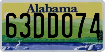 AL license plate 63DD074