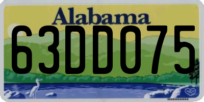 AL license plate 63DD075