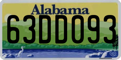 AL license plate 63DD093
