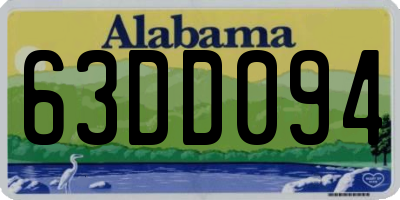 AL license plate 63DD094