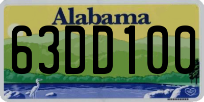 AL license plate 63DD100