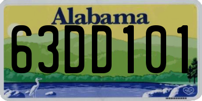AL license plate 63DD101