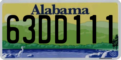 AL license plate 63DD111