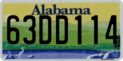 AL license plate 63DD114
