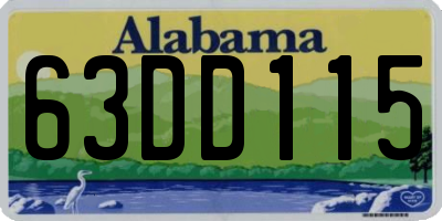 AL license plate 63DD115