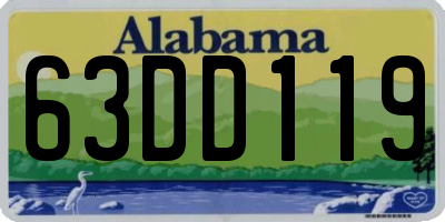 AL license plate 63DD119