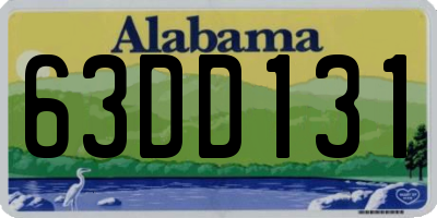 AL license plate 63DD131