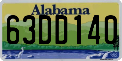 AL license plate 63DD140