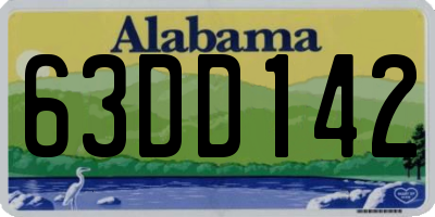 AL license plate 63DD142