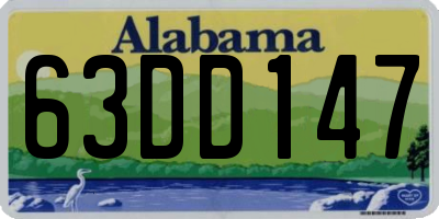 AL license plate 63DD147