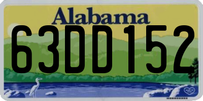 AL license plate 63DD152