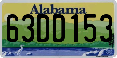 AL license plate 63DD153