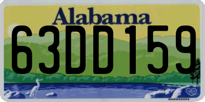 AL license plate 63DD159