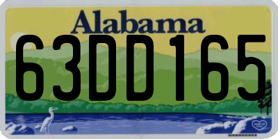 AL license plate 63DD165
