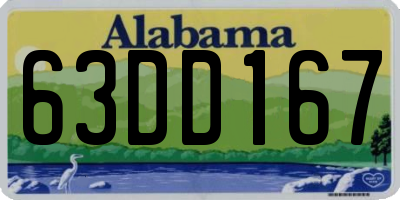 AL license plate 63DD167