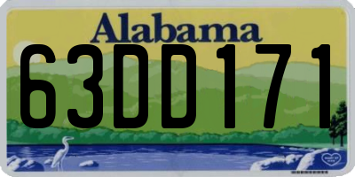 AL license plate 63DD171