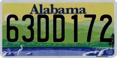 AL license plate 63DD172