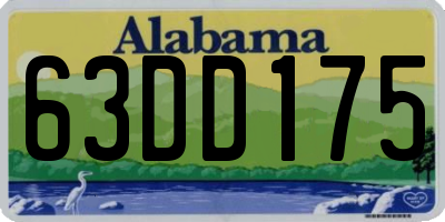 AL license plate 63DD175