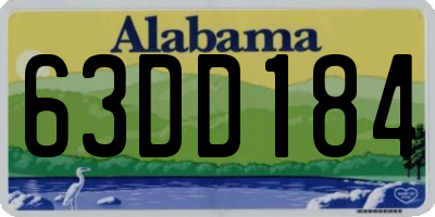 AL license plate 63DD184