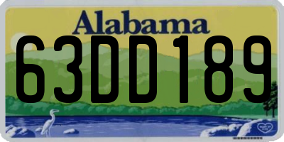 AL license plate 63DD189