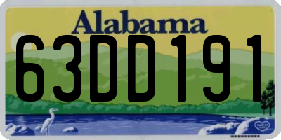 AL license plate 63DD191