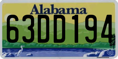 AL license plate 63DD194