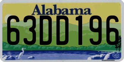 AL license plate 63DD196
