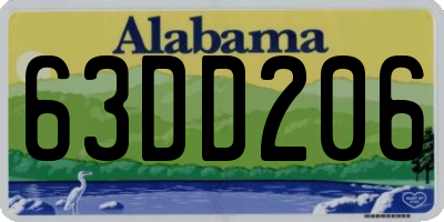 AL license plate 63DD206