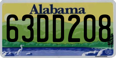 AL license plate 63DD208