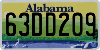 AL license plate 63DD209