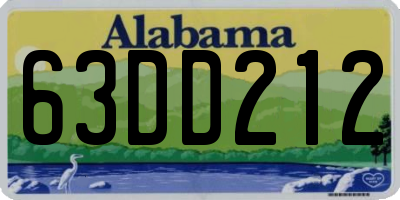 AL license plate 63DD212