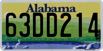 AL license plate 63DD214