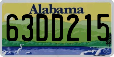 AL license plate 63DD215