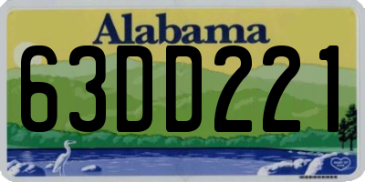 AL license plate 63DD221