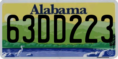 AL license plate 63DD223