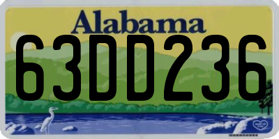 AL license plate 63DD236