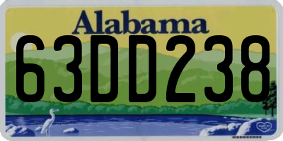 AL license plate 63DD238