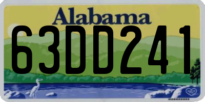 AL license plate 63DD241