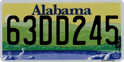 AL license plate 63DD245