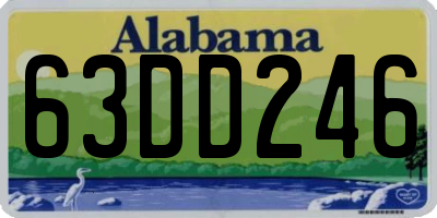 AL license plate 63DD246