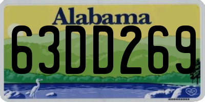 AL license plate 63DD269