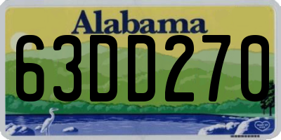 AL license plate 63DD270