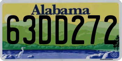 AL license plate 63DD272